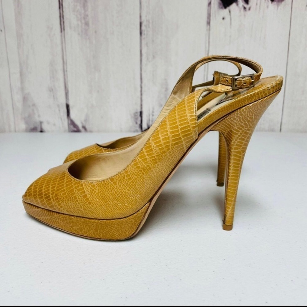 Jimmy Choo Stiletto Heel Pumps Lizard Print Leather - Picture 2 of 8